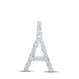10kt White Gold Diamond Initial Pendant: Personalized Elegance in Every Letter - Splendid Jewellery