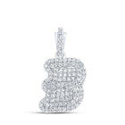 10kt White Gold Diamond Initial Pendant - Personalized Elegance in Every Letter - Splendid Jewellery