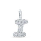 10kt White Gold Diamond Initial Pendant: Personalized Elegance in Every Letter - Splendid Jewellery