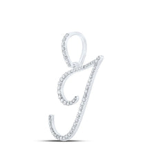 Load image into Gallery viewer, 10kt White Gold Diamond Initial Pendant - Personalized Elegance in Every Letter - Splendid Jewellery