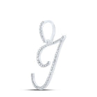 10kt White Gold Diamond Initial Pendant - Personalized Elegance in Every Letter - Splendid Jewellery