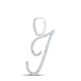 10kt White Gold Diamond Initial Pendant - Personalized Elegance in Every Letter - Splendid Jewellery