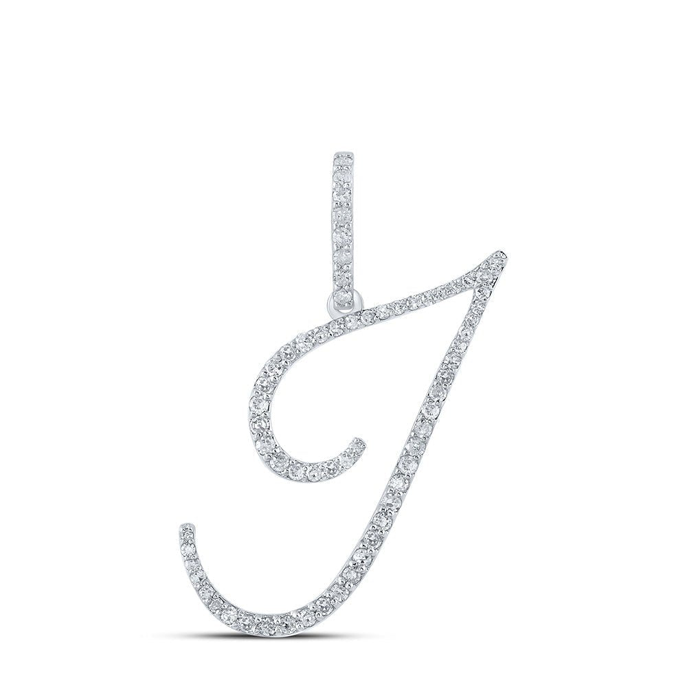 10kt White Gold Diamond Initial Pendant - Personalized Elegance in Every Letter - Splendid Jewellery