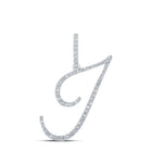 10kt White Gold Diamond Initial Pendant - Personalized Elegance in Every Letter - Splendid Jewellery