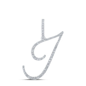 10kt White Gold Diamond Initial Pendant - Personalized Elegance in Every Letter - Splendid Jewellery