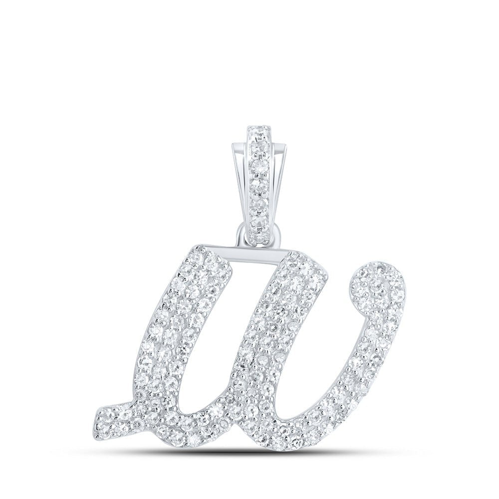 10kt White Gold Diamond Initial Pendant: Personalized Elegance in Motion - Splendid Jewellery