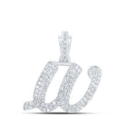 10kt White Gold Diamond Initial Pendant: Personalized Elegance in Motion - Splendid Jewellery