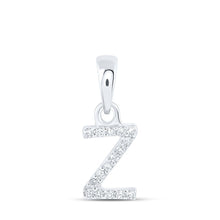 Load image into Gallery viewer, 10kt White Gold Diamond Initial Pendant - Personalized Elegance in Z - Splendid Jewellery