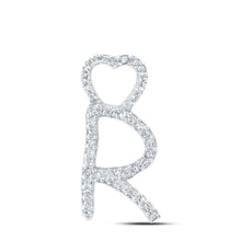 Load image into Gallery viewer, 10kt White Gold Diamond Initial Pendant - Personalized Letter Necklace for Women - Splendid Jewellery