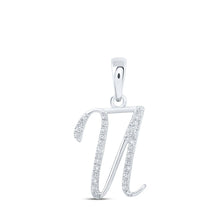Load image into Gallery viewer, 10kt White Gold Diamond Initial Pendant | Personalized U Letter Pendant with Sparkling Diamonds | Splendid Jewellery - Splendid Jewellery