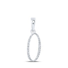 10kt White Gold Diamond Initial Pendant - Stunning Round "O" Letter Necklace - Splendid Jewellery