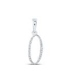 10kt White Gold Diamond Initial Pendant - Stunning Round "O" Letter Necklace - Splendid Jewellery