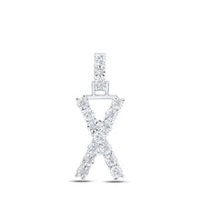 Load image into Gallery viewer, 10kt White Gold Diamond Initial X Pendant - Personalized Elegance - Splendid Jewellery