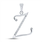 10kt White Gold Diamond Initial Z Letter Pendant: A Symbol of Uniqueness and Elegance - Splendid Jewellery