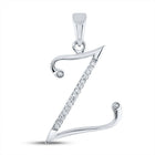 10kt White Gold Diamond Initial Z Letter Pendant: A Symbol of Uniqueness and Elegance - Splendid Jewellery
