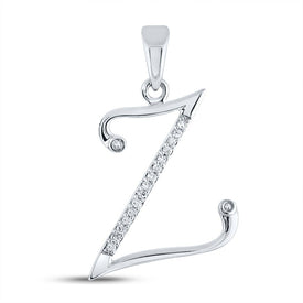 10kt White Gold Diamond Initial Z Letter Pendant: A Symbol of Uniqueness and Elegance - Splendid Jewellery
