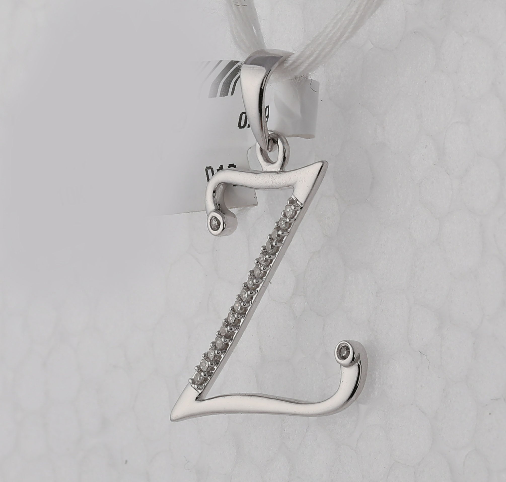 10kt White Gold Diamond Initial Z Letter Pendant: A Symbol of Uniqueness and Elegance - Splendid Jewellery