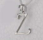 10kt White Gold Diamond Initial Z Letter Pendant: A Symbol of Uniqueness and Elegance - Splendid Jewellery