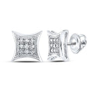 10kt White Gold Diamond Kite Square Earrings: A Mesmerizing Sparkle - Splendid Jewellery