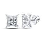 10kt White Gold Diamond Kite Square Earrings: A Mesmerizing Sparkle - Splendid Jewellery