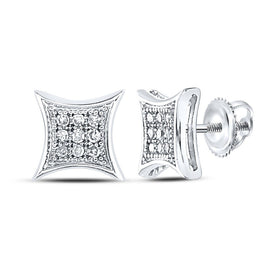 10kt White Gold Diamond Kite Square Earrings: A Mesmerizing Sparkle - Splendid Jewellery