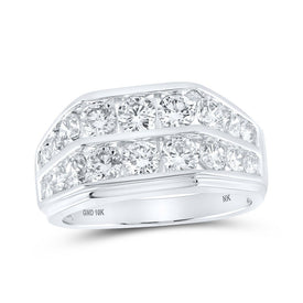 10kt White Gold Diamond Men's Band Ring - 3 Cttw | Splendid Jewellery - Splendid Jewellery