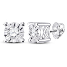 Load image into Gallery viewer, 10kt White Gold Diamond Solitaire Stud Earrings - Timeless Elegance - Splendid Jewellery