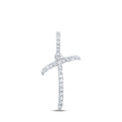 10kt White Gold Diamond T Initial Pendant: Personalized Elegance and Dazzling Brilliance - Splendid Jewellery