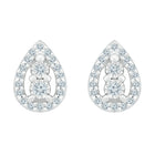 10kt White Gold Diamond Teardrop Earrings - Timeless Elegance and Sparkling Brilliance Top view from the 10Kt White Gold Womens Round Diamond Teardrop Earrings 1 8 Cttwpin284088 collection by Splendid Jewellery