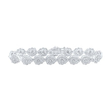 Load image into Gallery viewer, 10kt White Gold Diamond Teardrop Link Bracelet - 2 - 1/5 Cttw - Splendid Jewellery