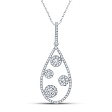 Load image into Gallery viewer, 10kt White Gold Diamond Teardrop Pendant - A Captivating Elegance - Splendid Jewellery