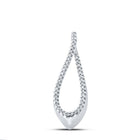 10kt White Gold Diamond Teardrop Pendant - A Timeless Symbol of Elegance and Beauty - Splendid Jewellery