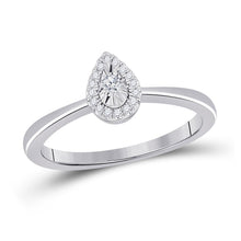 Load image into Gallery viewer, 10kt White Gold Diamond Teardrop Promise Ring | Splendid Jewellery - Splendid Jewellery