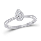 10kt White Gold Diamond Teardrop Promise Ring | Splendid Jewellery - Splendid Jewellery