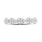 10kt White Gold Diamond Teardrop Stackable Band Ring - Splendid Jewellery