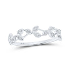 10kt White Gold Diamond Vine Stackable Band Ring: An Elegant Touch of Nature - Splendid Jewellery