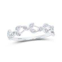 Load image into Gallery viewer, 10kt White Gold Diamond Vine Stackable Band Ring: An Elegant Touch of Nature - Splendid Jewellery