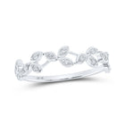 10kt White Gold Diamond Vine Stackable Band Ring: An Elegant Touch of Nature - Splendid Jewellery