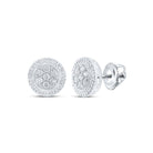 10kt White Gold Floral Diamond Cluster Earrings - Sparkling Blossoms by Splendid Jewellery - Splendid Jewellery