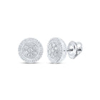 10kt White Gold Floral Diamond Cluster Earrings - Sparkling Blossoms by Splendid Jewellery - Splendid Jewellery