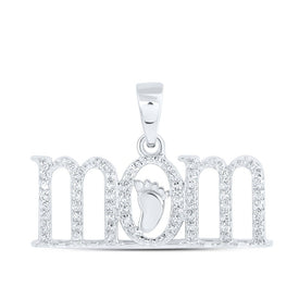 10kt White Gold Footprint of Love Diamond Pendant - Splendid Jewellery
