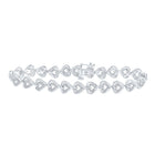 10kt White Gold Heart Diamond Bracelet - 1/2 Cttw | Splendid Jewellery - Splendid Jewellery