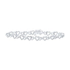 10kt White Gold Heart Diamond Bracelet - 1/4 Carat Total Weight - Splendid Jewellery - Splendid Jewellery