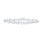 10kt White Gold Heart Diamond Bracelet - 1/4 Carat Total Weight - Splendid Jewellery - Splendid Jewellery