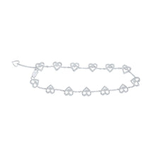 Load image into Gallery viewer, 10kt White Gold Heart Diamond Bracelet - 3/4 Ct.t.w. - Splendid Jewellery