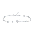 10kt White Gold Heart Diamond Bracelet - Stunning Elegance - Splendid Jewellery