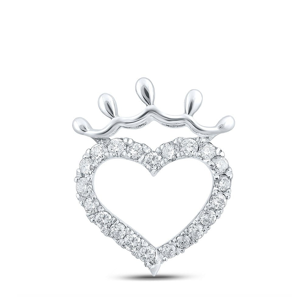 10kt White Gold Heart of Affection Pendant | Splendid Jewellery - Splendid Jewellery