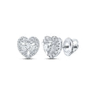 10kt White Gold Heart - Shaped Diamond Earrings: A Radiant Symbol of Love and Elegance - Splendid Jewellery