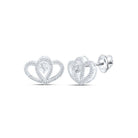 10kt White Gold Heart - Shaped Diamond Earrings: A Sparkling Love Affair - Splendid Jewellery