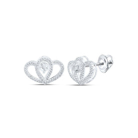 10kt White Gold Heart - Shaped Diamond Earrings: A Sparkling Love Affair - Splendid Jewellery